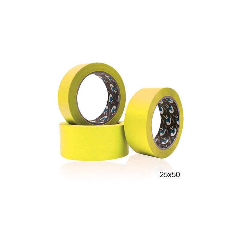 Nastro adesivo crespato 50x50mt giallo