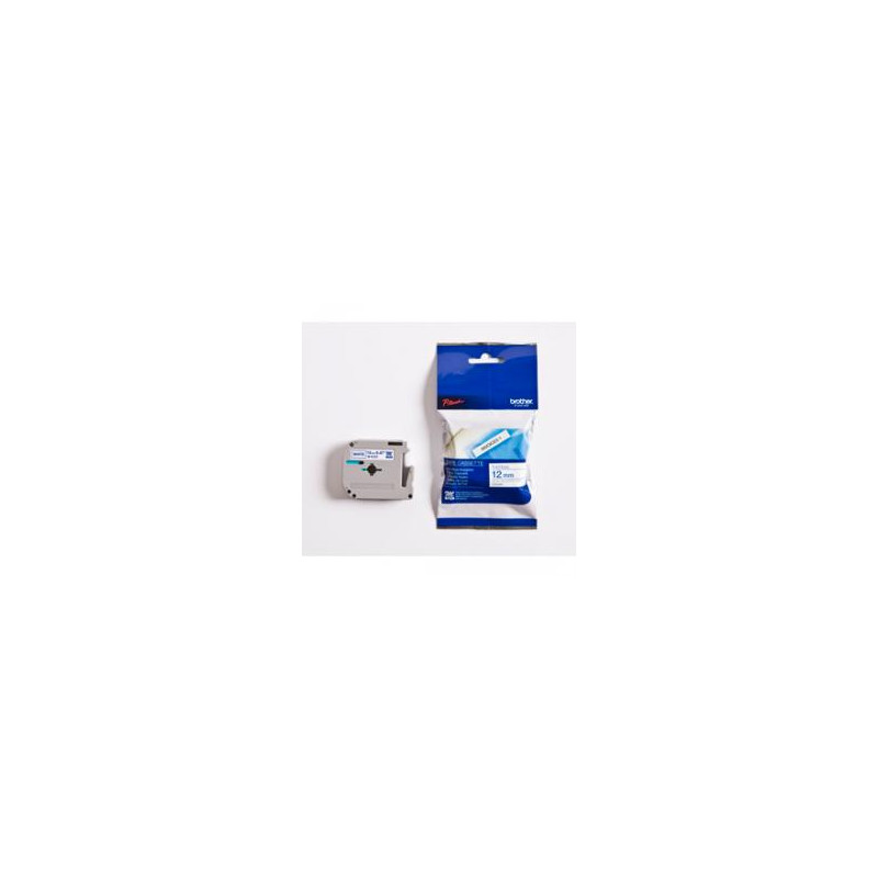 Nastro Brother 12mm x 8mt blu su bianco