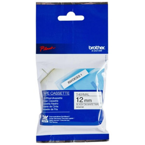 Nastro Brother 12mm x 8mt nero su bianco