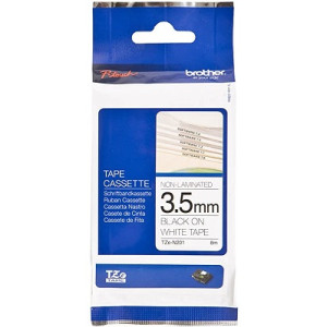 Nastro Brother 3,5mm nero su bianco
