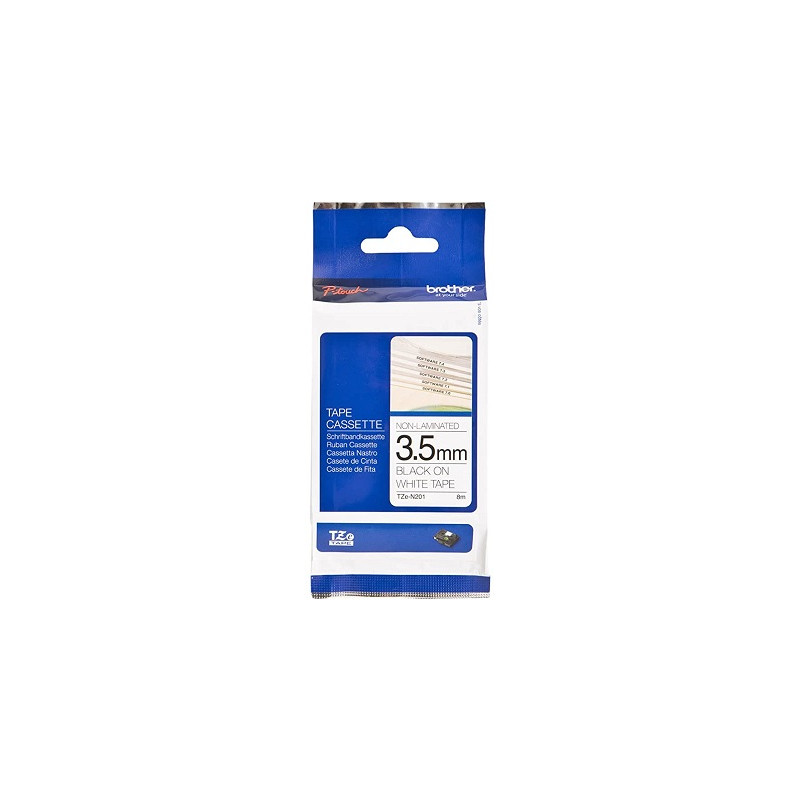Nastro Brother 3,5mm nero su bianco