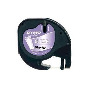 Nastro Dymo letratag plastica trasparente