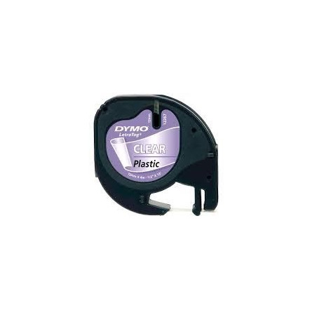 Nastro Dymo letratag plastica trasparente