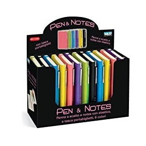 Notes taccuino con elastico 9x14 80fg colori pastello