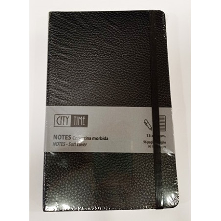 Notes taccuino con elastico 9x14 80fg nero