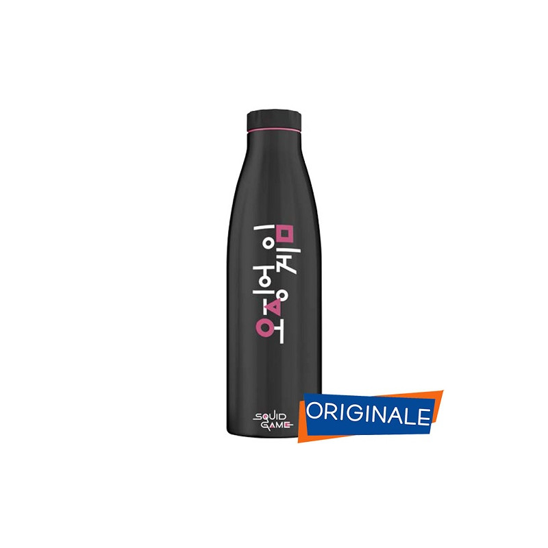 OFFERTA  Borraccia termica Acciaio INOX doppia parete 500ml COMIX Squid Game  black