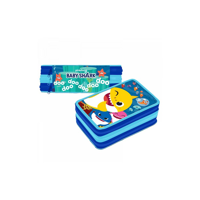 OFFERTA Astuccio 3 zip Baby Shark Premium