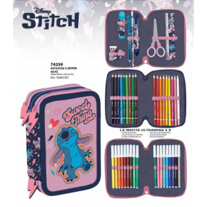 OFFERTA Astuccio 3 zip Stitch -  interno turbocolor Giotto  (list.€ 32,90)