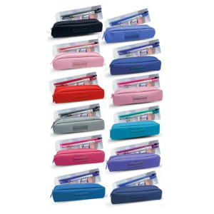 OFFERTA Astuccio tombolino Bustina (Lingotto) con cardboard in PVC (Include 4 accessori TU JEANS TINTAUNITA contiene matita con 