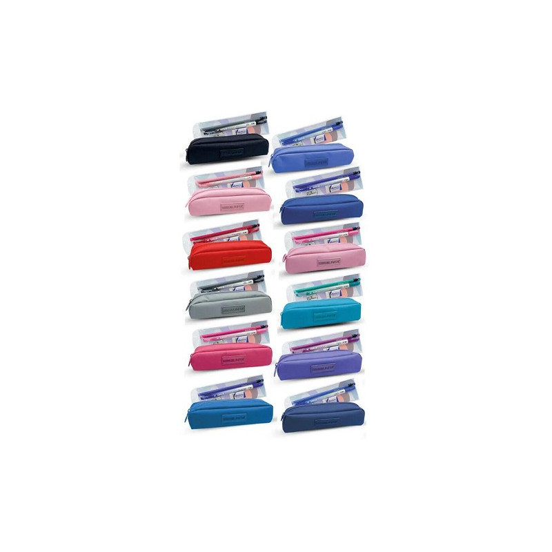 OFFERTA Astuccio tombolino Bustina (Lingotto) con cardboard in PVC (Include 4 accessori TU JEANS TINTAUNITA contiene matita con 