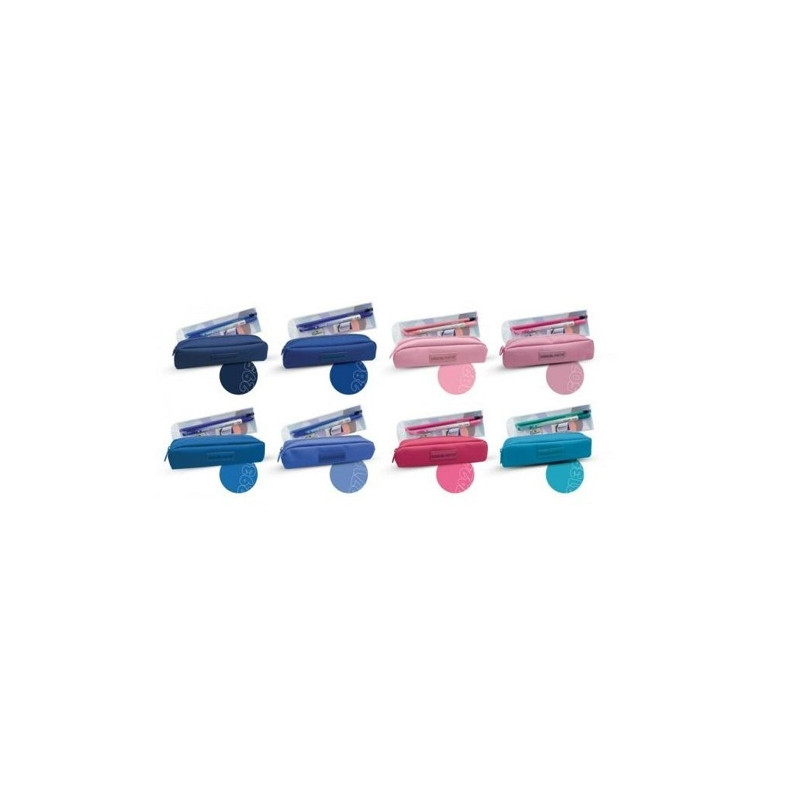 OFFERTA Astuccio tombolino Bustina (Lingotto) con cardboard in PVC (Include 4 accessoriTU JEANS TINTAUNITA contiene matita con g