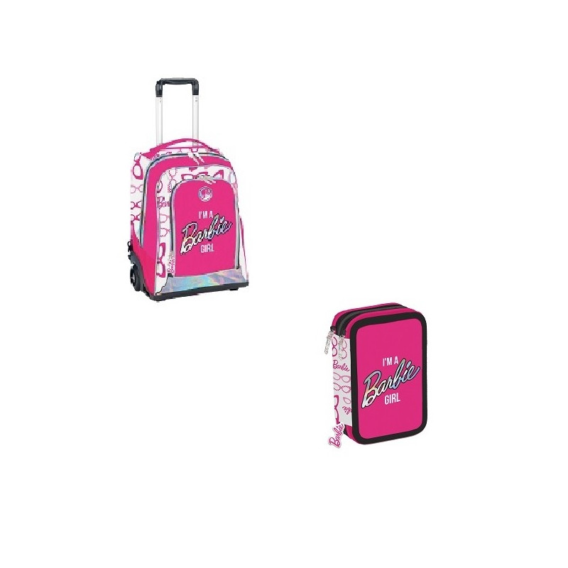 OFFERTA KIT Trolley + astuccio 3 zip Barbie (€ 87,50+34,50)