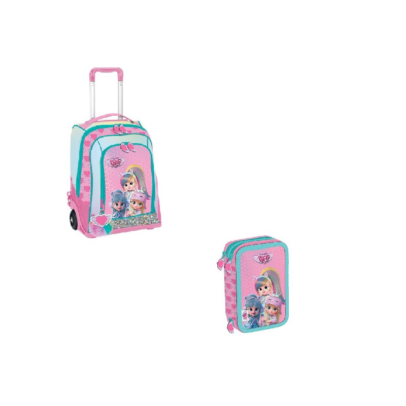 OFFERTA Kit trolley Zaino + astuccio 3 zip Cry Babies