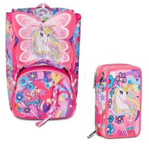 OFFERTA Kit Zaino + astuccio 3 zip seven SJ girl Unibraid (79,90+32,90)