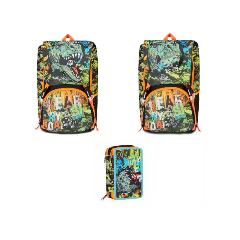 OFFERTA Kit Zaino + astuccio 3 zip Seven SJ Rexme