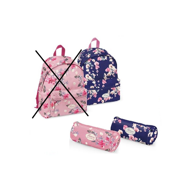 OFFERTA Kit Zaino + astuccio bustina Flowers Pigna