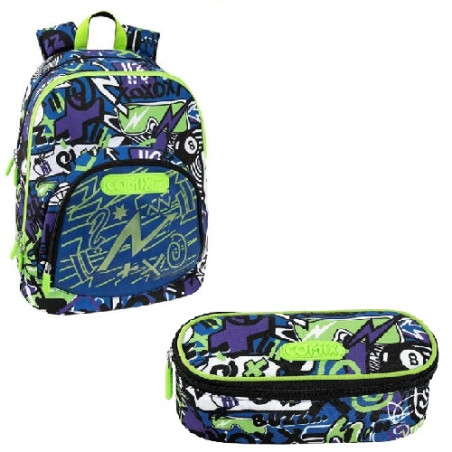 OFFERTA KIT zaino + astuccio tombolino Comix Special bright