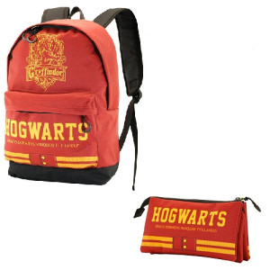 OFFERTA kit Zaino + astuccio tombolino Harry Potter Grifondoro