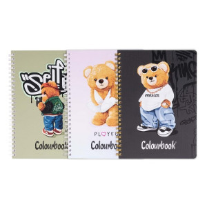 OFFERTA Quaderno Spiralato A5 1rigo fUNNY AND BEARS Colourbook