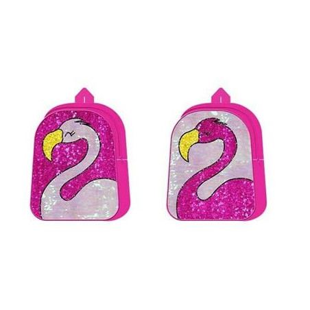 OFFERTA Zainetto asilo Mate child Fenicottero Flamingo con paillettes girabrilla