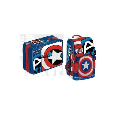 OFFERTA Zaino estensibile Capitan America + astuccio + gadget