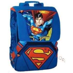 OFFERTA Zaino estensibile Superman + astuccio 3 zip schoolpack