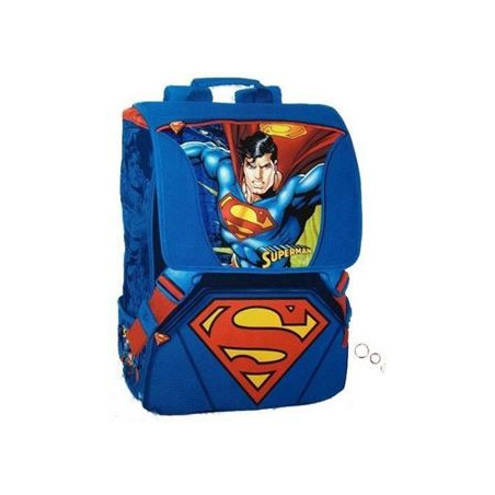 OFFERTA Zaino estensibile Superman + astuccio 3 zip schoolpack