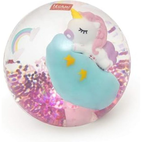 Pallina rimbalzina Liht-up bouncy ball unicorn- Legami