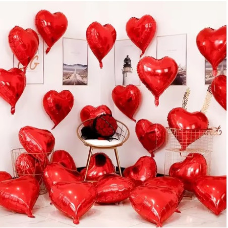 Palloncini Cuore 25cm gonfiabili blister 10pz