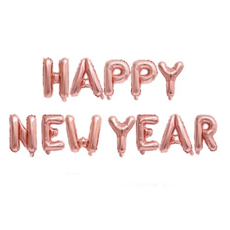 Pallone Gonfiabile Happy New Year rosa