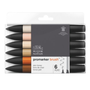 Pantone Brushmarker Cofanetto a 6 Skin Tones