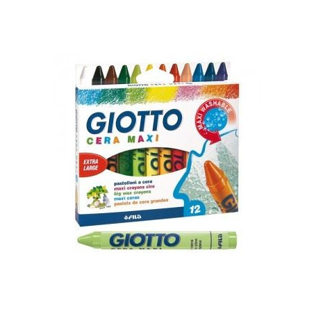 Pastelli a cera maxi Giotto a 12