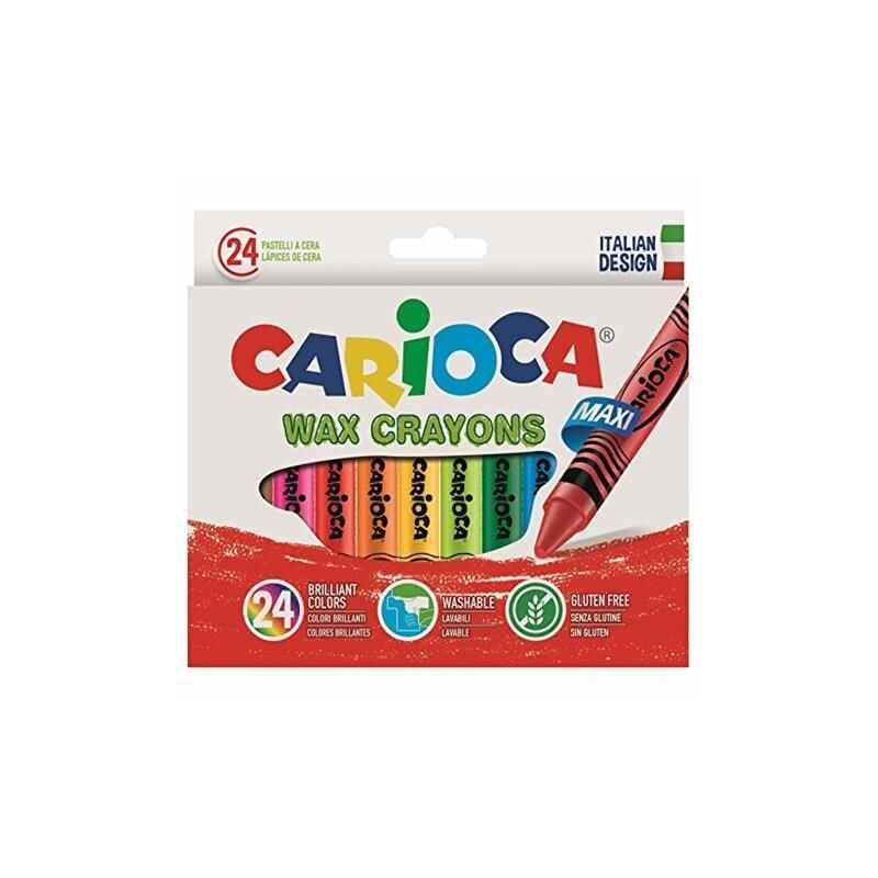 Pastelli a cera maxi jumbo Carioca 24pz
