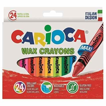 Pastelli a cera maxi jumbo Carioca 24pz