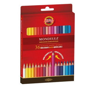 Pastelli acquarellabili Koh-I-Noor Mondeluz a 36pz