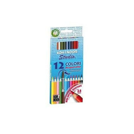 Pastelli acquarellabili Koh-I-Noor Studio a 12