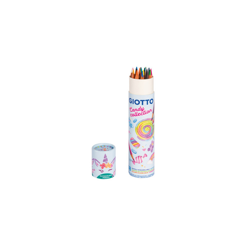 PASTELLI ACQUERELLABILI GIOTTO CANDY COLLECTION TUBO 18 COLORI FILA