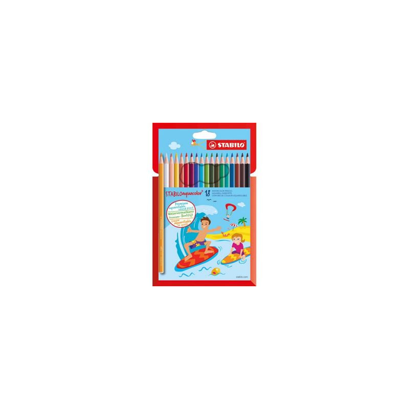 Pastelli acquerellabili Stabilo Aquacolor a 18pz