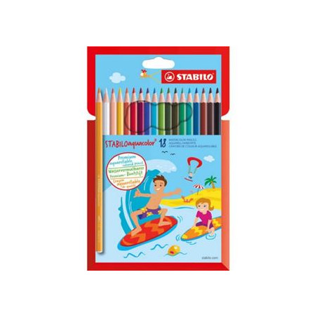 Pastelli acquerellabili Stabilo Aquacolor a 18pz