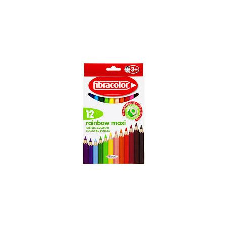 Pastelli Fibracolor Hi-Text p/grossa 12pz - pastelloni