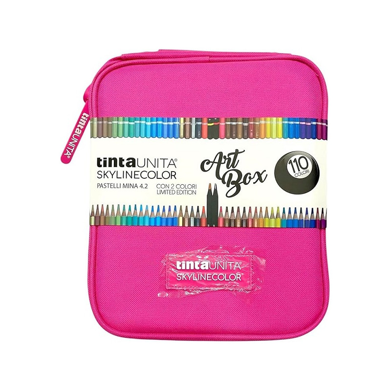 Pastelli in valigetta 110 pz TINTAUNITA Art Box fucsia