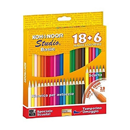 Pastelli Koh-I-Noor Studio a 18 + 6 pz