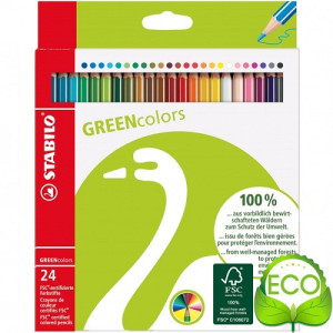 Pastelli Stabilo Greencolor a 24
