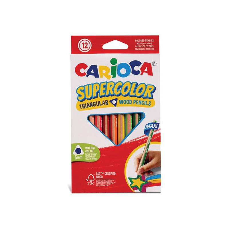 Pastelloni maxi triangolari carioca Supercolor 12pz