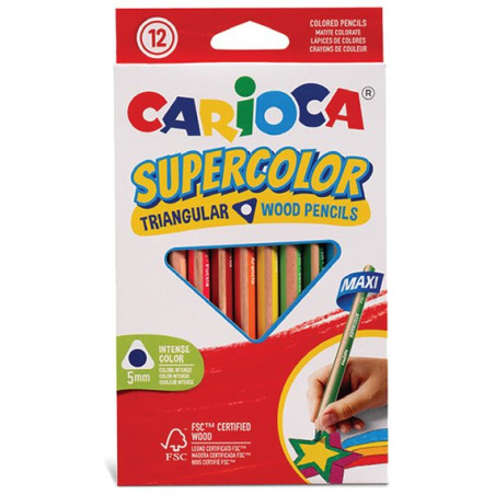 Pastelloni maxi triangolari carioca Supercolor 12pz