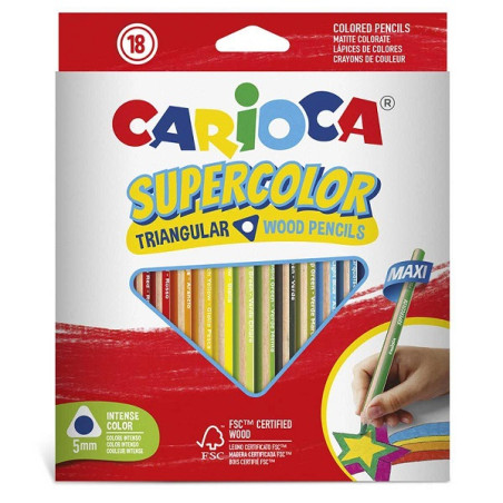 Pastelloni maxi triangolari carioca Supercolor 18pz