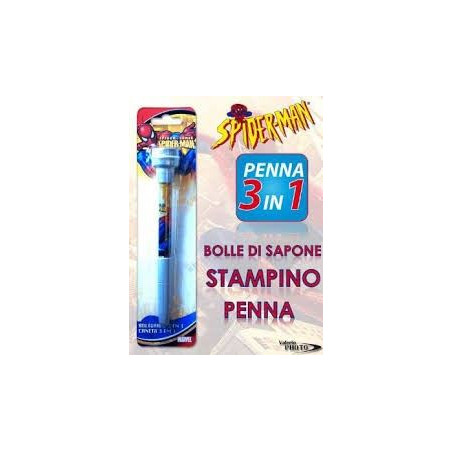 Penna 3 in 1 Spiederman con stampino