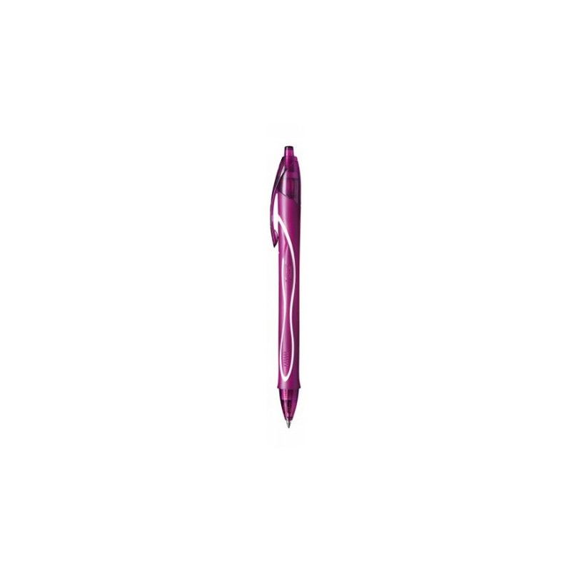 Penna a scatto Bic Gel Gelocity quick dry magenta