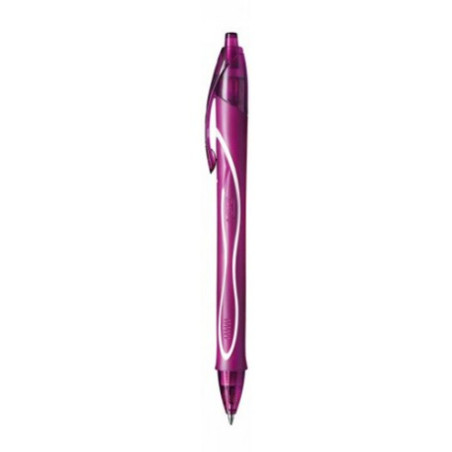 Penna a scatto Bic Gel Gelocity quick dry magenta