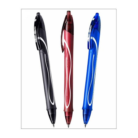 Penna a scatto Bic Gel Gelocity quick dry nera